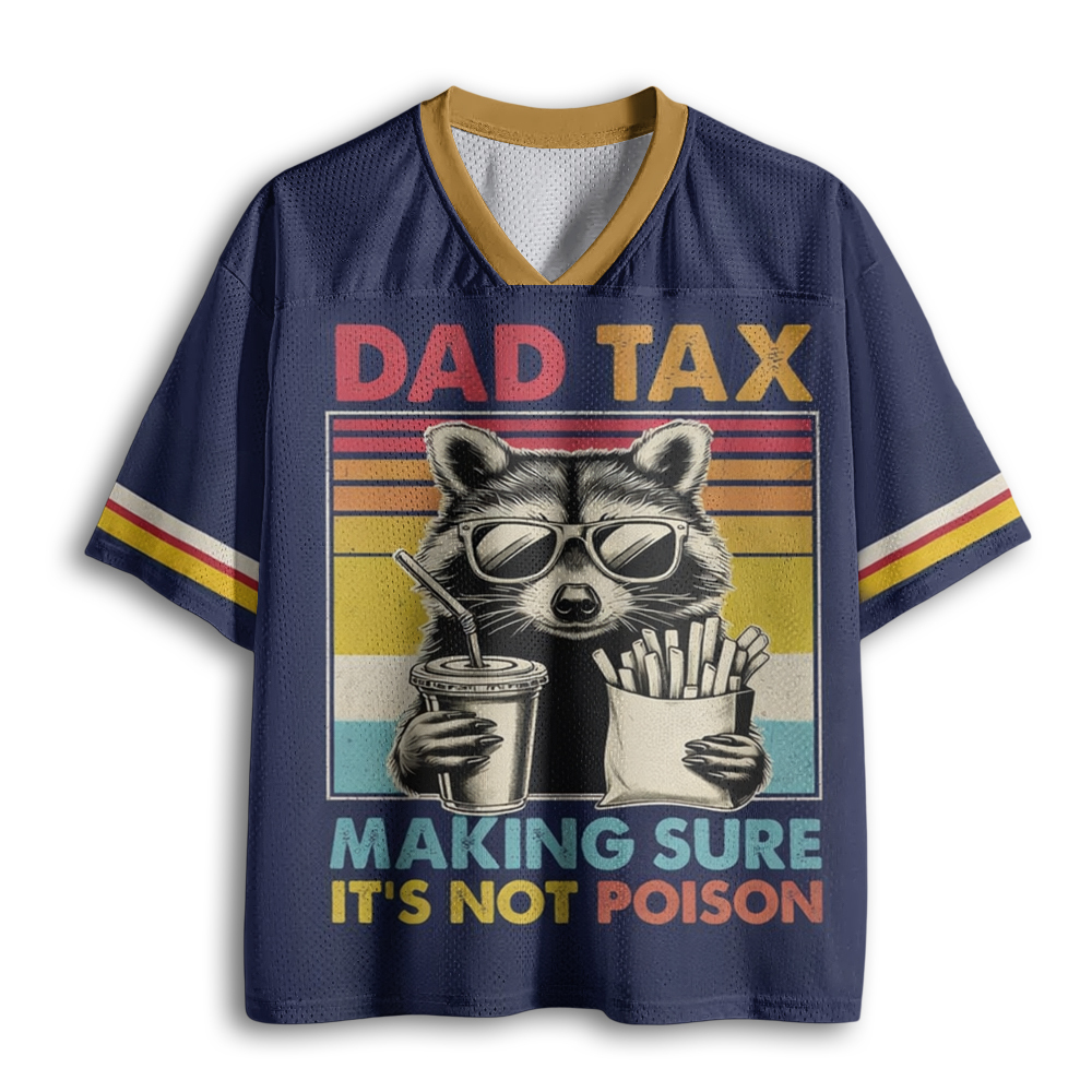 Baddiecat Dad Tax Raccoon Mesh Jersey