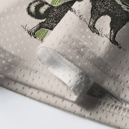 Baddiecat Cowboy Frog Riding Raccoon Mesh Jersey