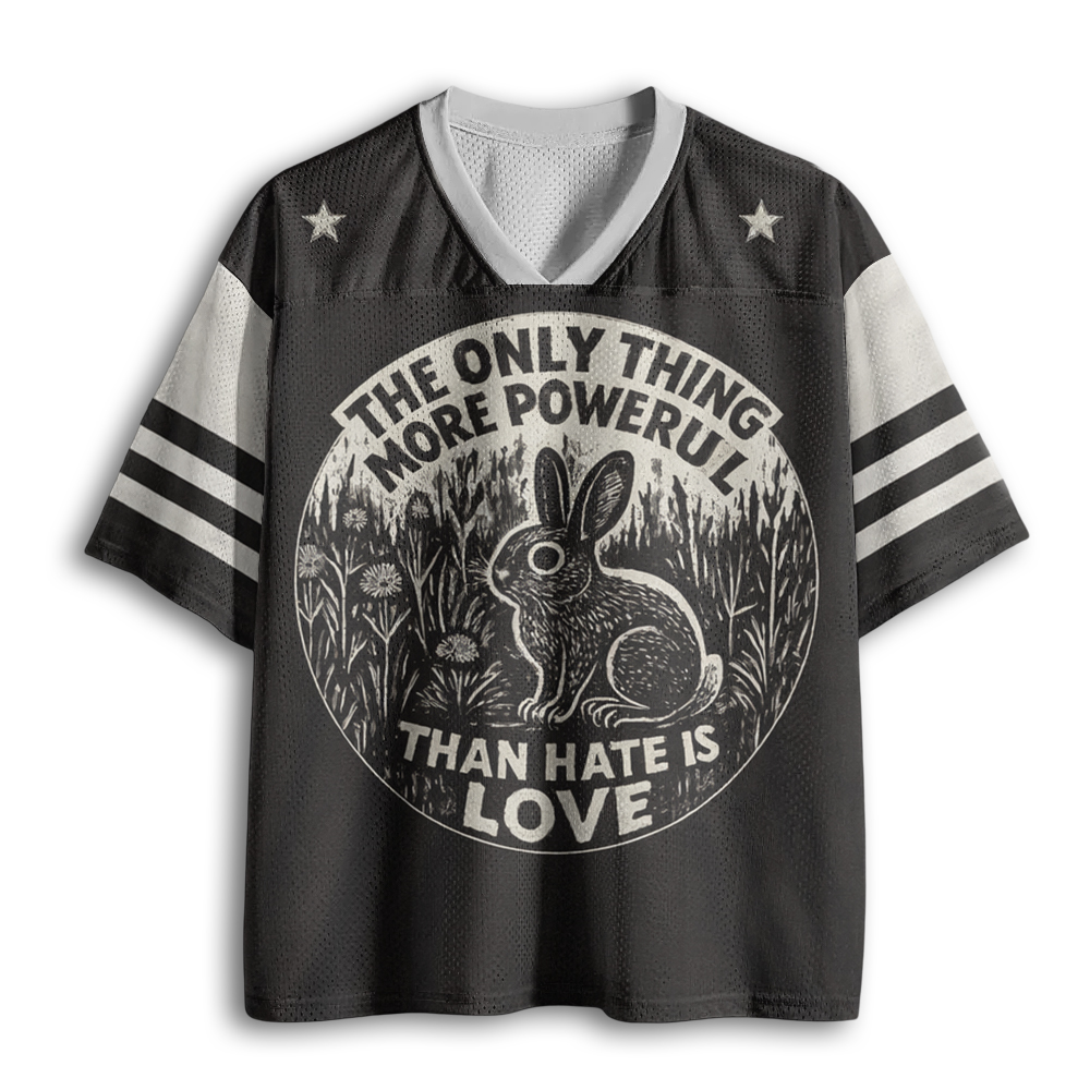 Baddiecat The Only Thing More Powerful Than Hate Is Love Mesh Jersey