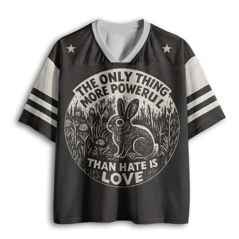 Baddiecat The Only Thing More Powerful Than Hate Is Love Mesh Jersey