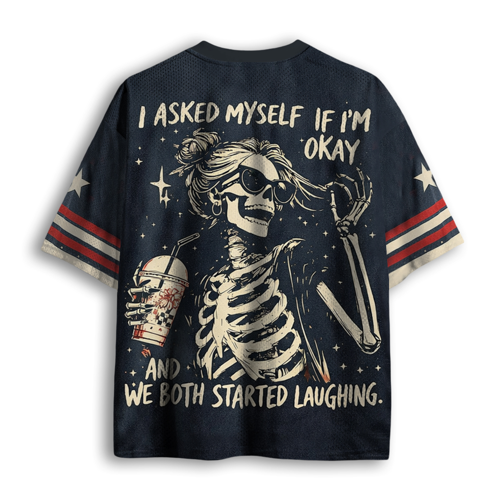 Baddiecat I Asked Myself If I'm Okay Skeleton Mesh Jersey