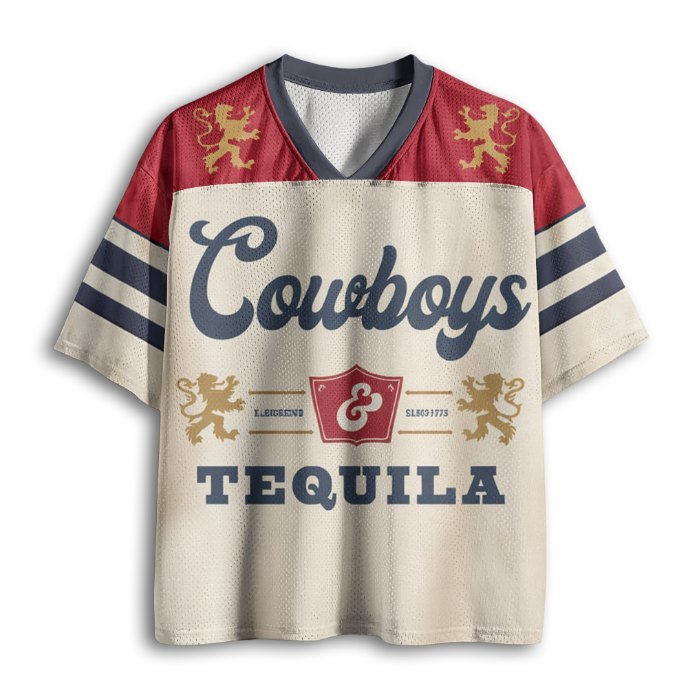 Baddiecat Cowboys & Tequila Graphic Mesh Jersey