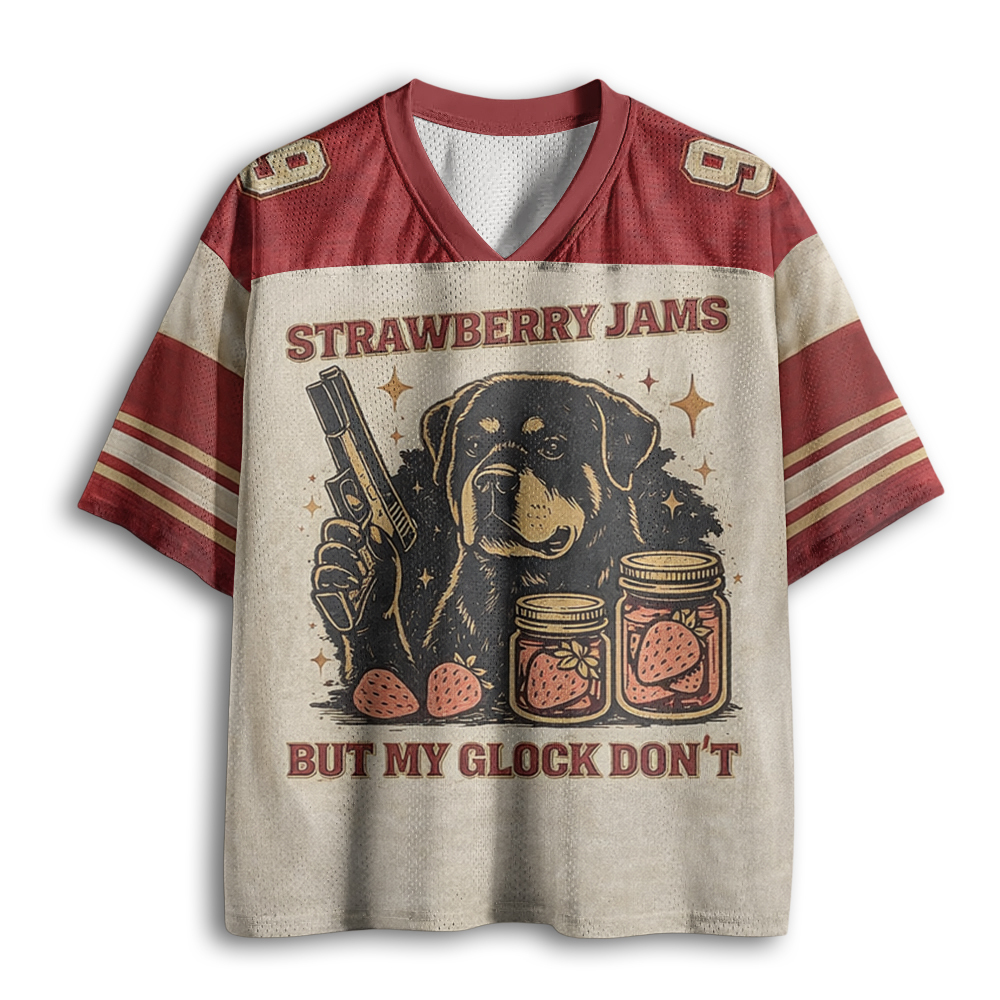 Baddiecat Strawberry Jams Dog Mesh Jersey