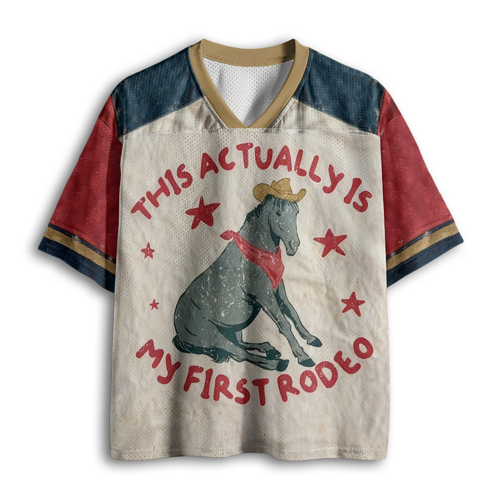 Baddiecat Horse In A Cowboy Hat Mesh Jersey