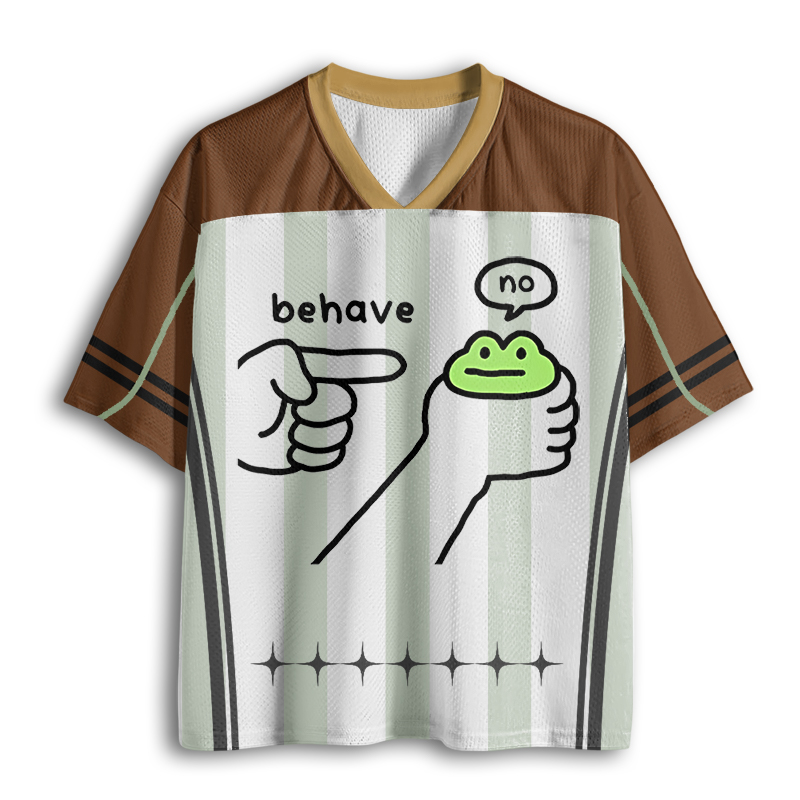Baddiecat Dishonest Frog Funny Frog Meme Behave No Mesh Jersey