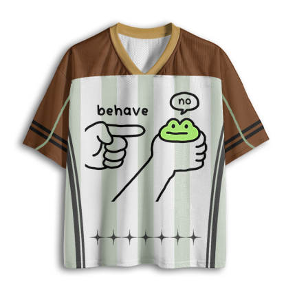 Baddiecat Dishonest Frog Funny Frog Meme Behave No Mesh Jersey