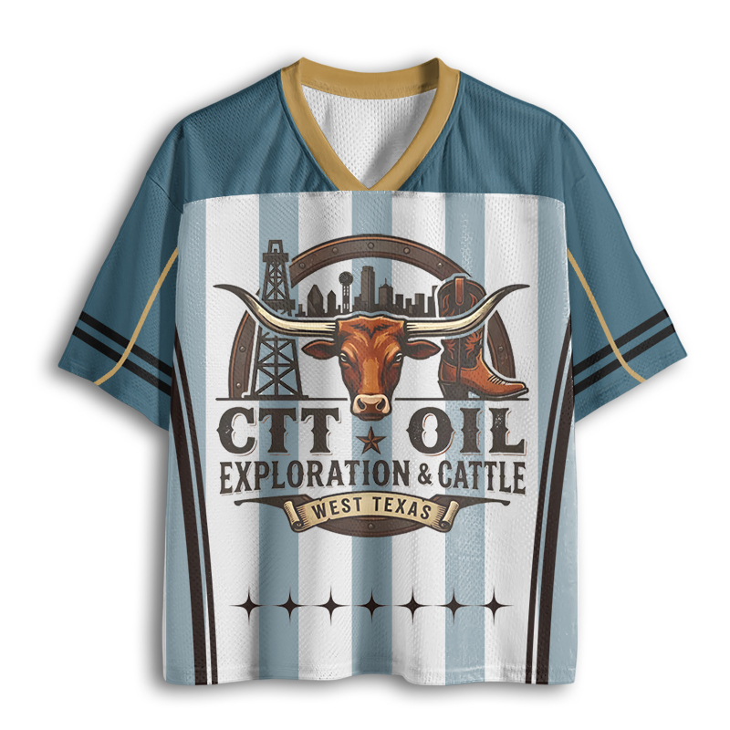 Baddiecat CTT Oil Exploration & Cattle Mesh Jersey