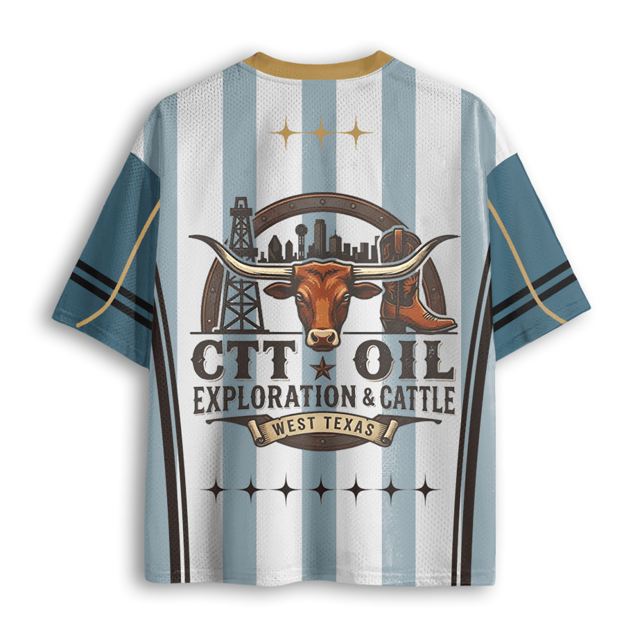 Baddiecat CTT Oil Exploration & Cattle Mesh Jersey