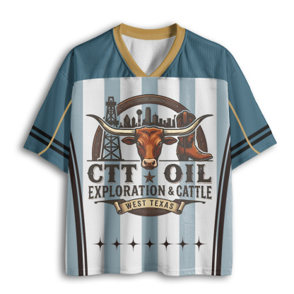 Baddiecat CTT Oil Exploration & Cattle Mesh Jersey