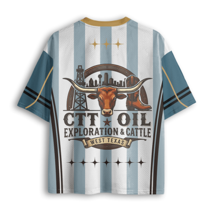 Baddiecat CTT Oil Exploration & Cattle Mesh Jersey