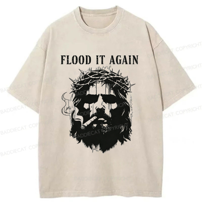 Baddiecat Abandon Jesus Washed T-shirt