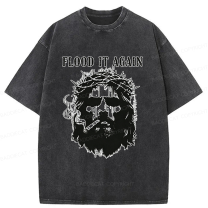 Baddiecat Abandon Jesus Washed T-shirt