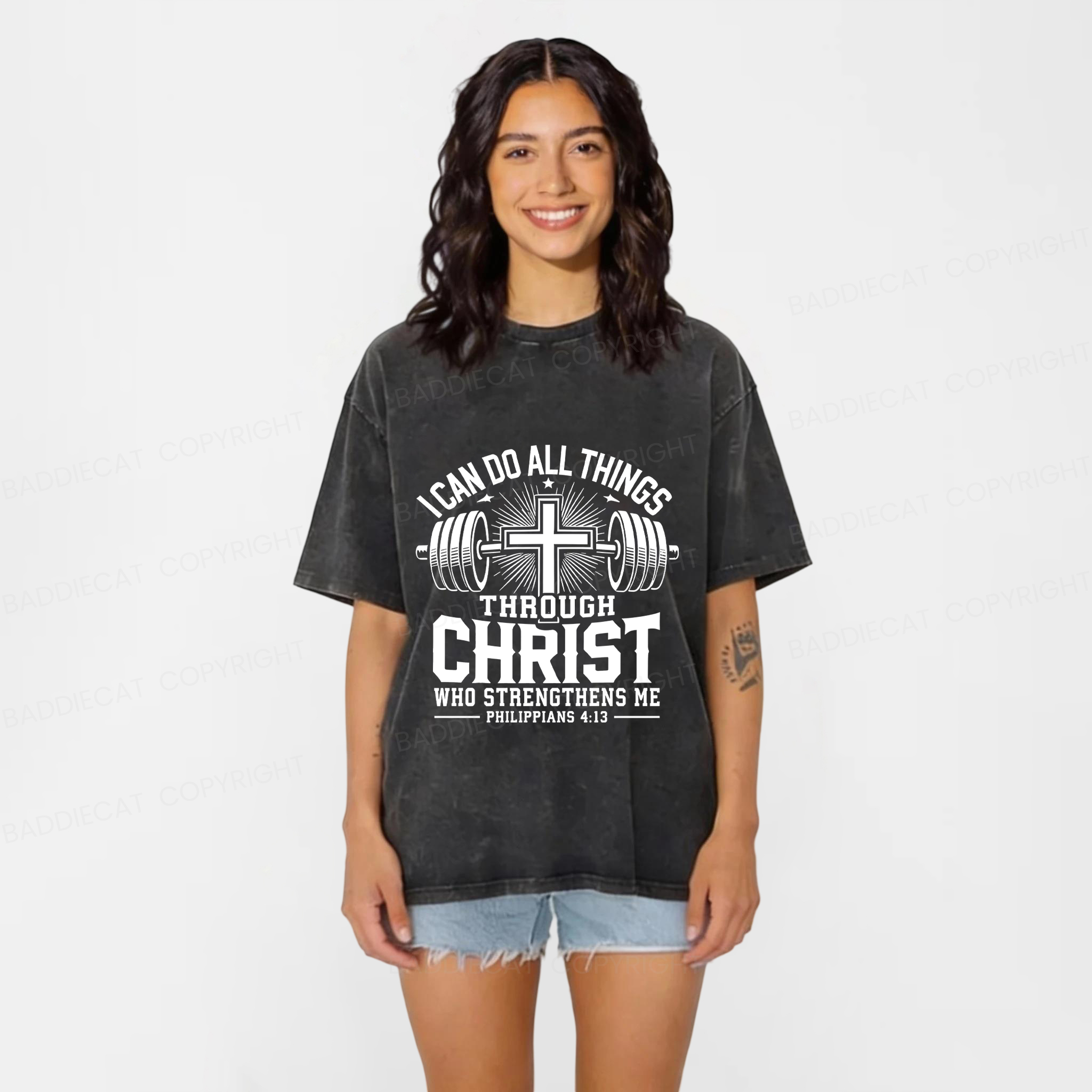 Baddiecat Jesus Washed T-shirt