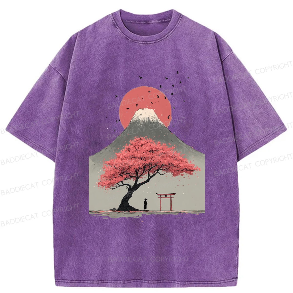 Baddiecat Japanese Mountain Washed T-shirt