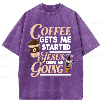 Baddiecat Jesus Christian Faith Washed T-shirt