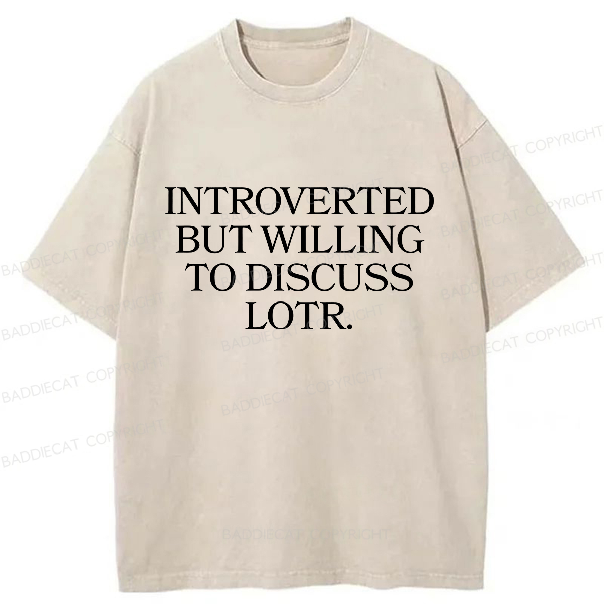 Baddiecat Introverted But Willing To Discuss Lotr Washed T-Shirt