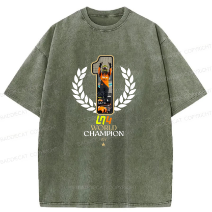 Baddiecat 2025 F1 World Champion Washed T-shirt