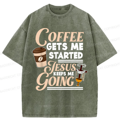 Baddiecat Jesus Christian Faith Washed T-shirt