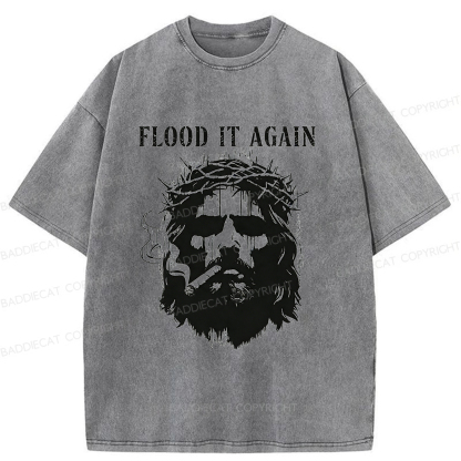 Baddiecat Abandon Jesus Washed T-shirt