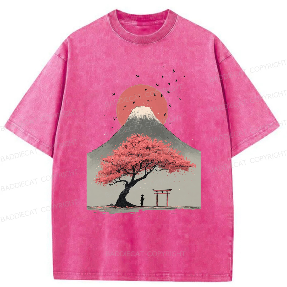 Baddiecat Japanese Mountain Washed T-shirt