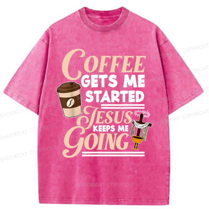 Baddiecat Jesus Christian Faith Washed T-shirt