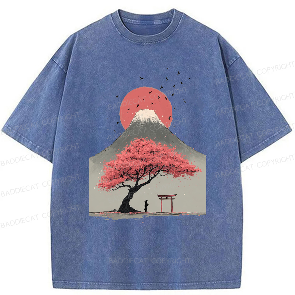 Baddiecat Japanese Mountain Washed T-shirt