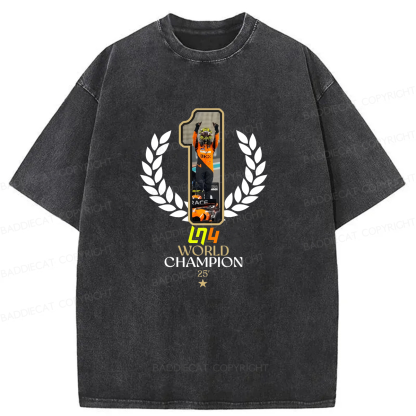 Baddiecat 2025 F1 World Champion Washed T-shirt