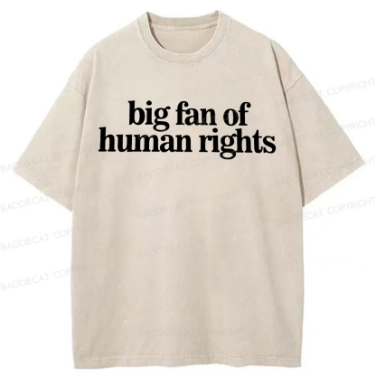 Baddiecat Human Rights Washed T-shirt