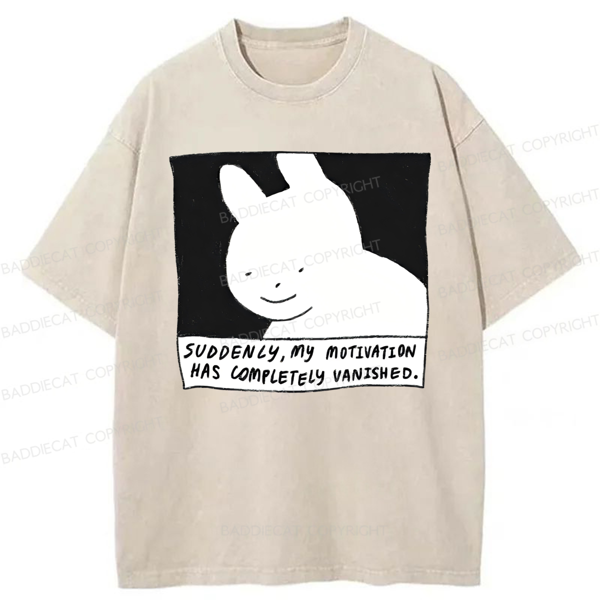 Baddiecat Suddenly My Motivation Has Completely Vanished Washed T-shirt