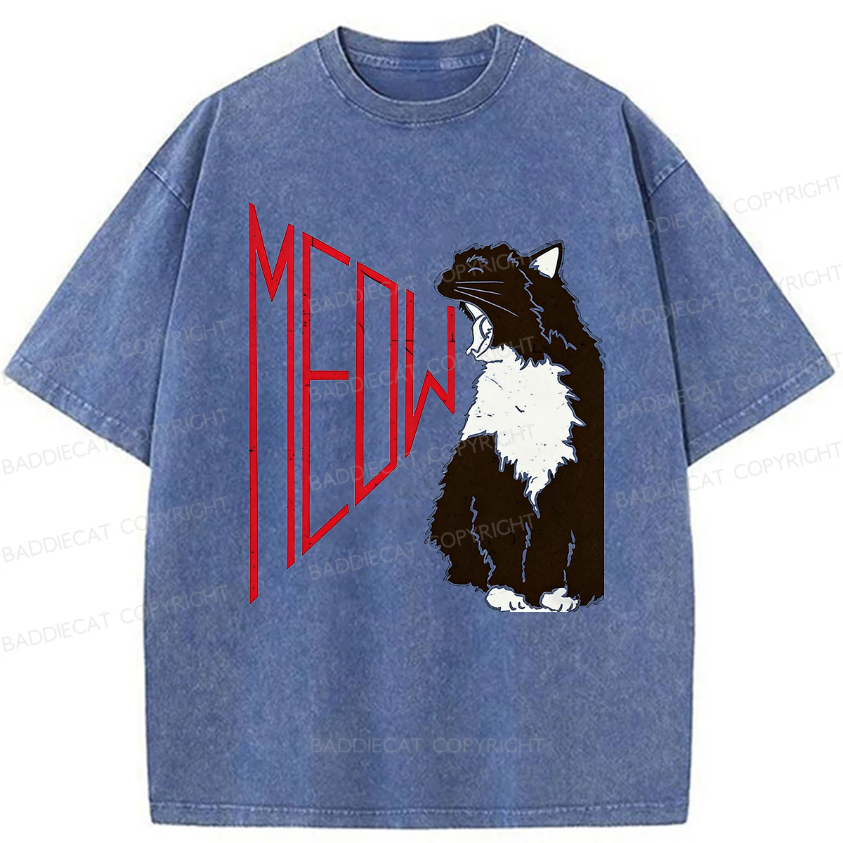 Baddiecat MEOW Washed T-shirt