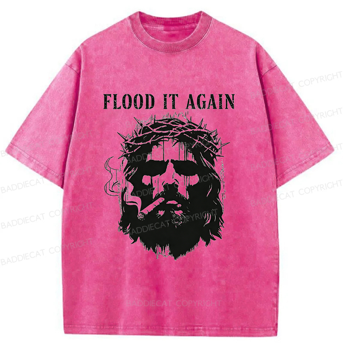 Baddiecat Abandon Jesus Washed T-shirt