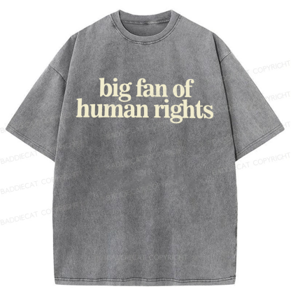 Baddiecat Human Rights Washed T-shirt