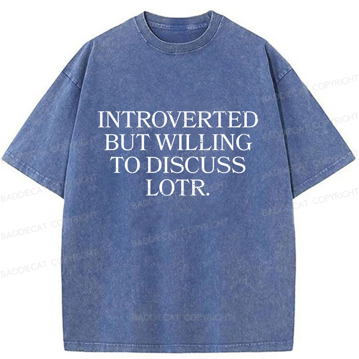 Baddiecat Introverted But Willing To Discuss Lotr Washed T-Shirt