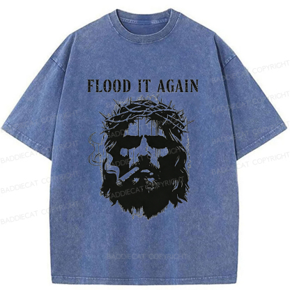 Baddiecat Abandon Jesus Washed T-shirt