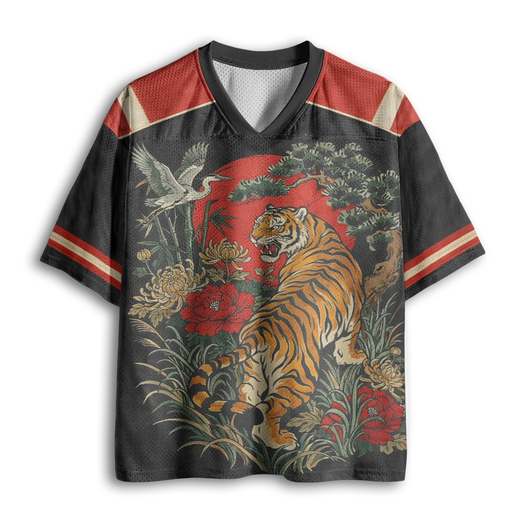 Baddiecat Retro Wild Tiger Mesh Jersey