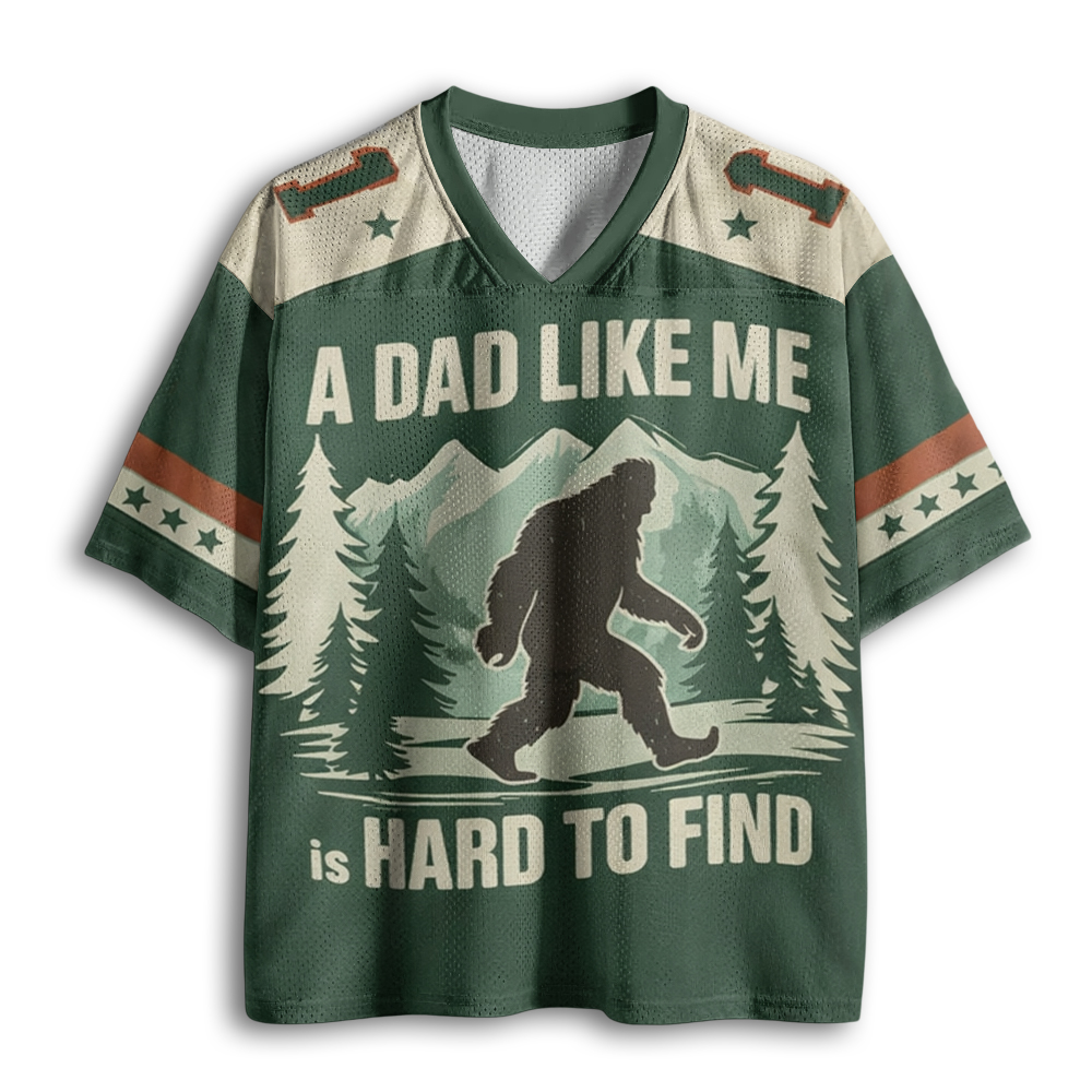 Baddiecat Funny Bigfoot Dad Mesh Jersey