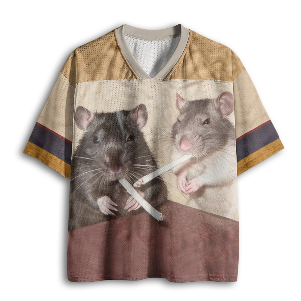 Baddiecat Smoking Rats Mesh Jersey