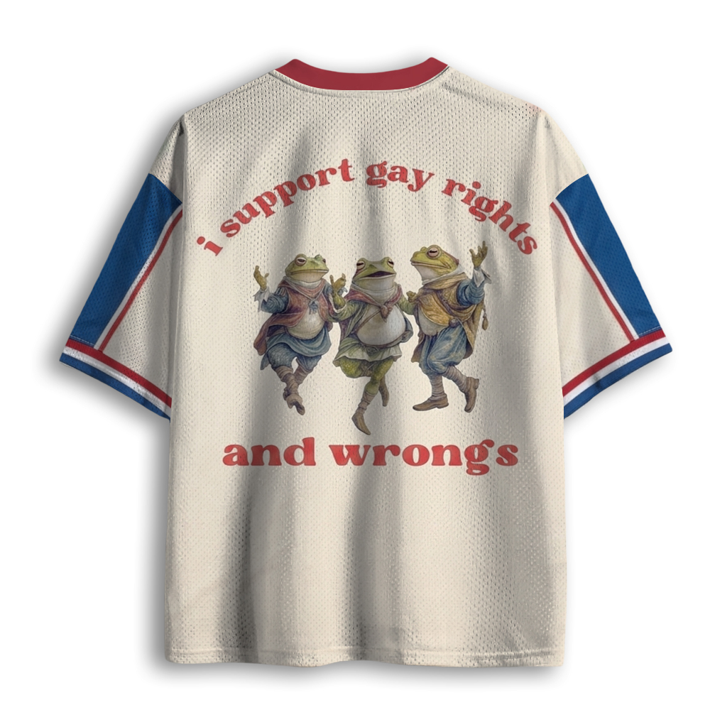 Baddiecat I Support Gay Rights And Wrongs Mesh Jersey