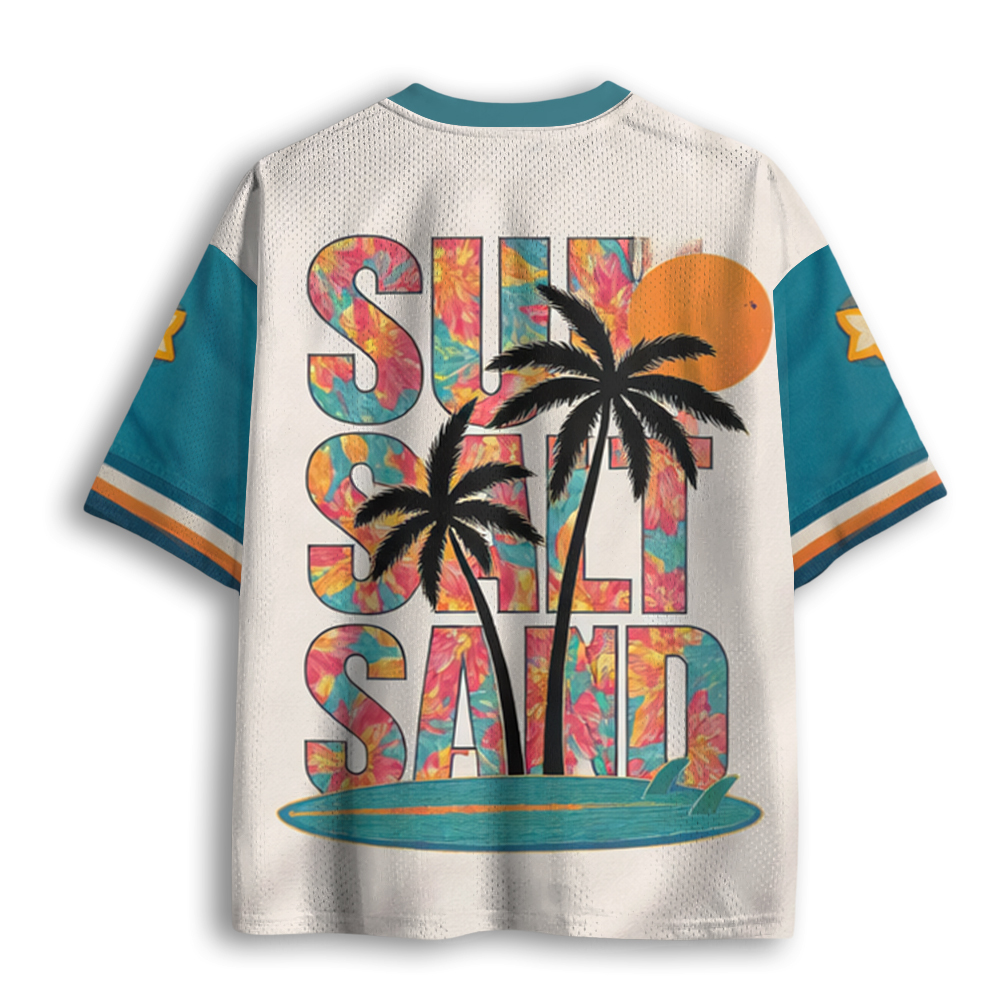 Baddiecat Beach Summer Sun Salt Sand Mesh Jersey