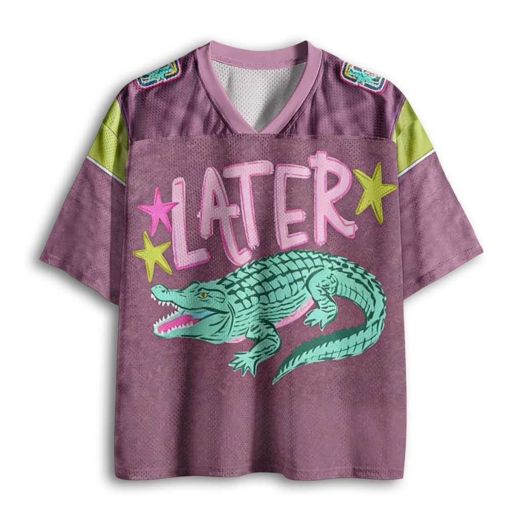 Baddiecat Funny Later Gator Mesh Jersey