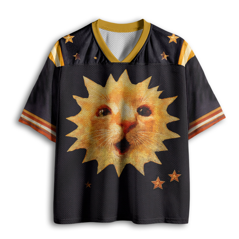 Baddiecat Sun Cat Meme Mesh Jersey