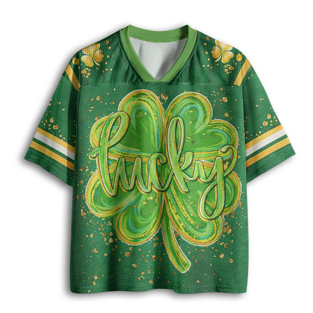 Baddiecat Lucky St. Patrick's Day Mesh Jersey