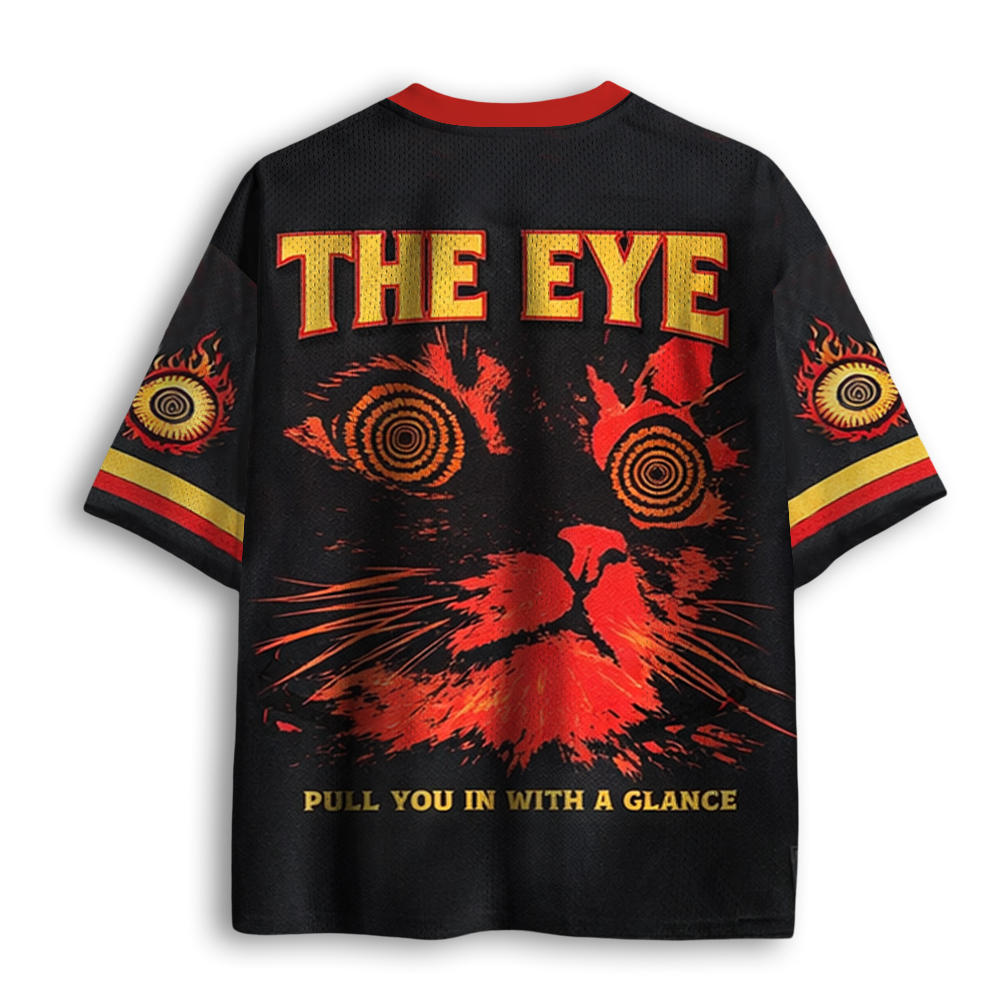 Baddiecat Psychedelic Cat Eyes Mesh Jersey