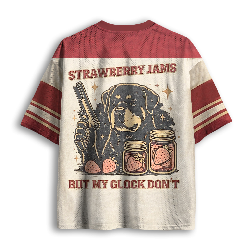 Baddiecat Strawberry Jams Dog Mesh Jersey