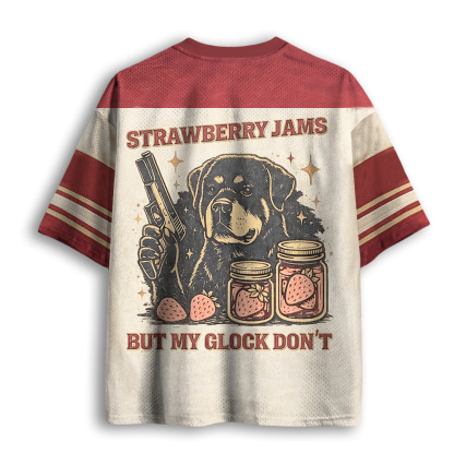 Baddiecat Strawberry Jams Dog Mesh Jersey