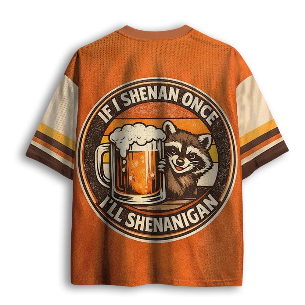 Baddiecat Funny Raccoon Beer Mesh Jersey