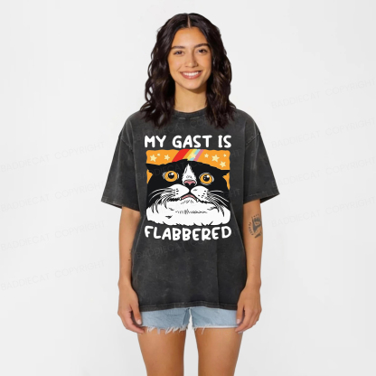 Baddiecat My Gast Is Flabbered Washed T-shirt