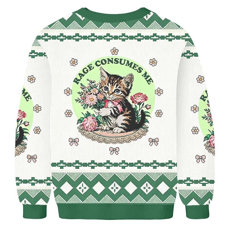 Baddiecat Anger Consumes Me Ugly Sweatshirt