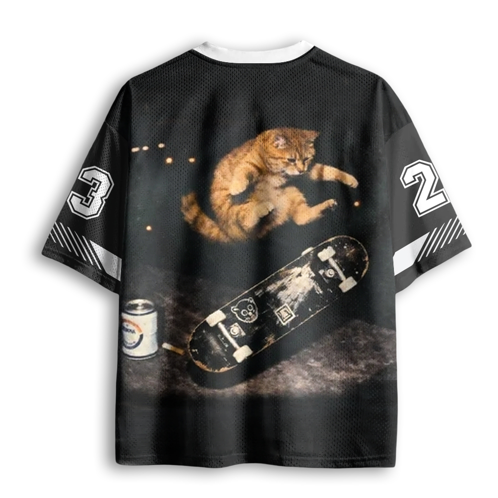 Baddiecat Skateboard Cat Mesh Jersey