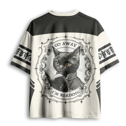 Baddiecat GO AWAY I'M READING Mesh Jersey